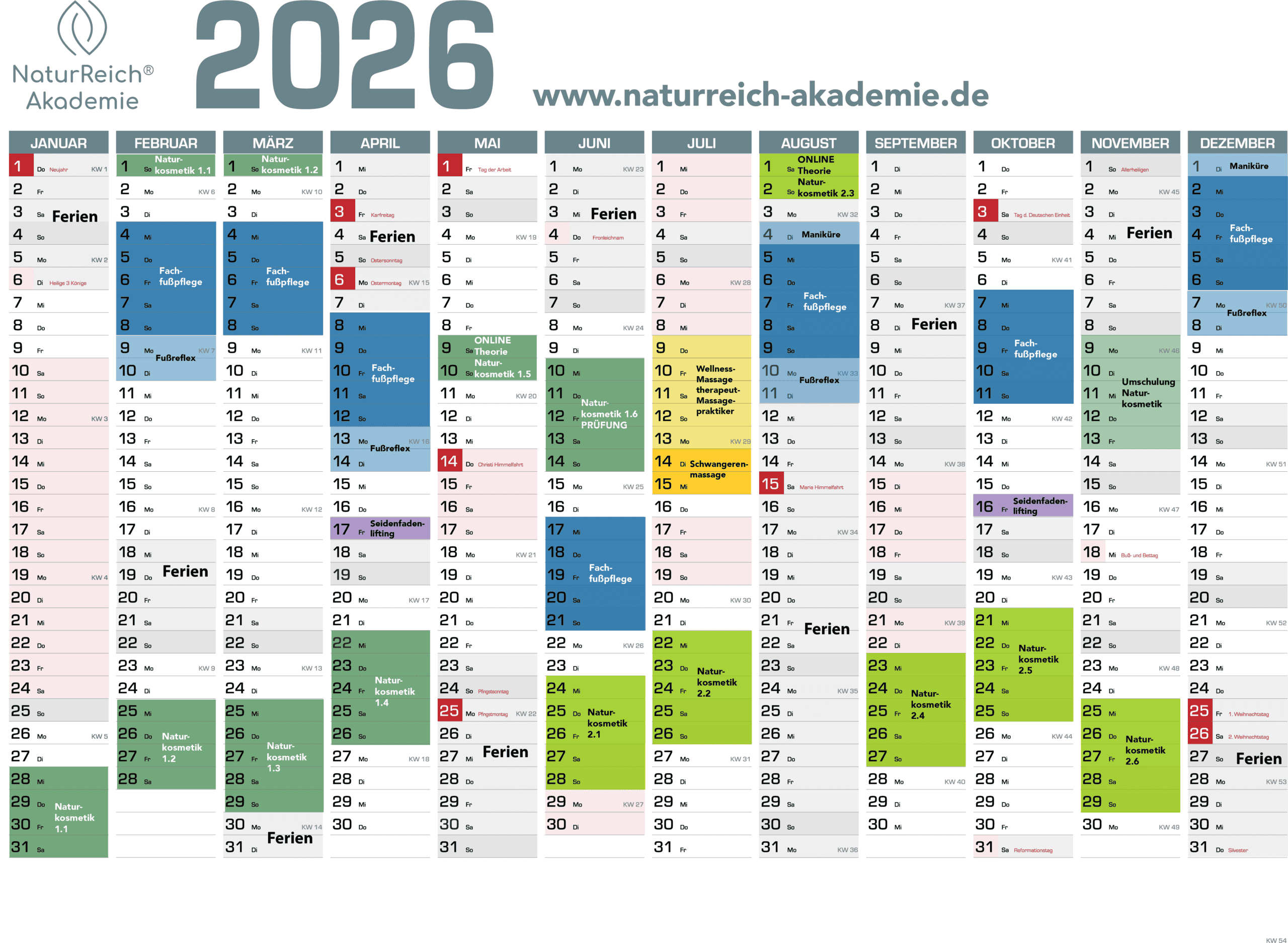 2026-Kalender