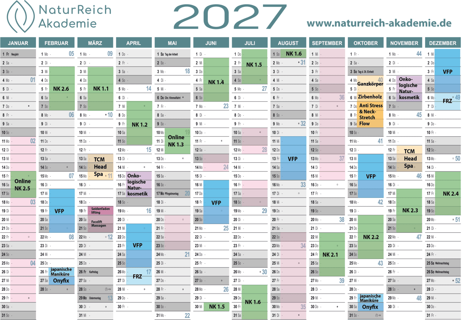 2027-Kalender